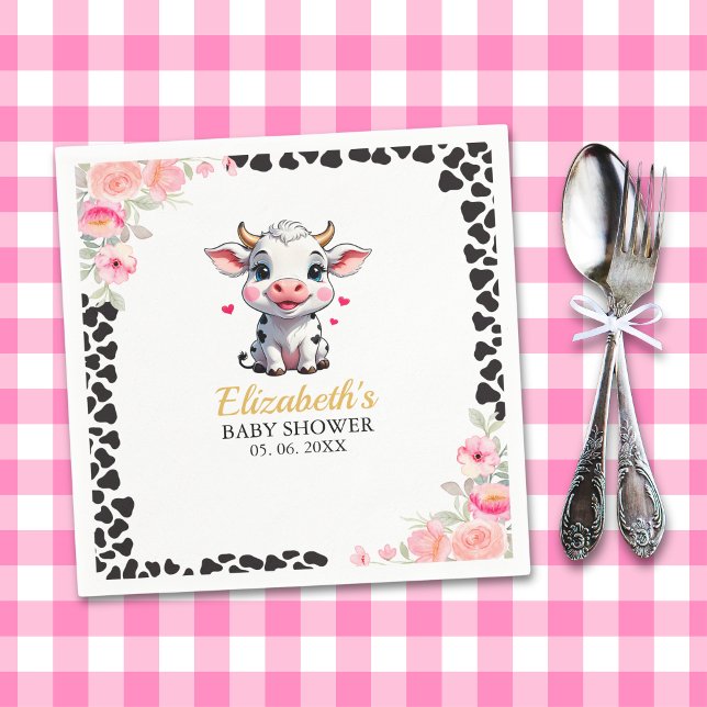 Holy Cow , Adorable Cow Baby shower  Serviette (Von Creator hochgeladen)