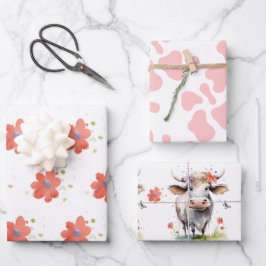 Holy Cow Birthday Girl Geschenkpapier Set