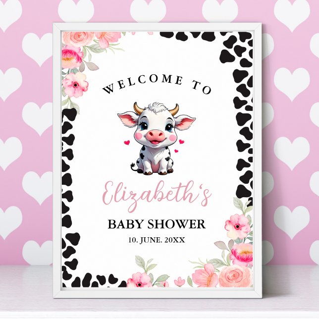 Holy Cow , Cute Cow Baby shower Girl Poster (Von Creator hochgeladen)