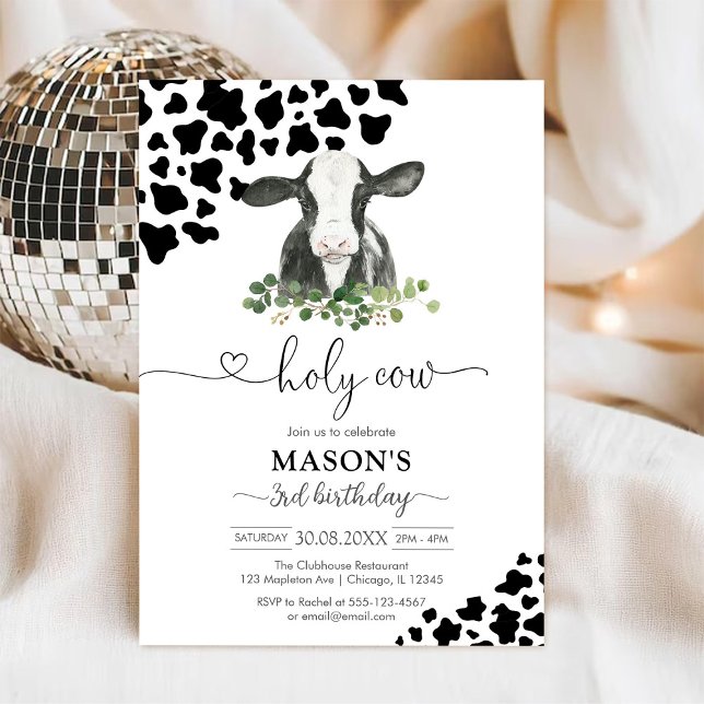 Holy Cow Floral Baby Shower Invitation Einladung (Von Creator hochgeladen)