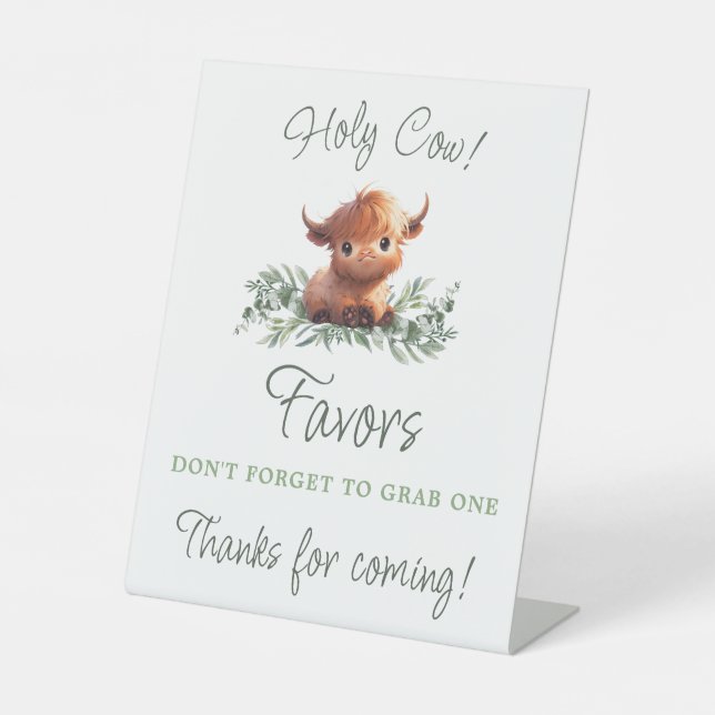 HOLY COW HIGHLAND MODERN COUPLES BABY SHOWER SOCKELSCHILD (Vorderseite)