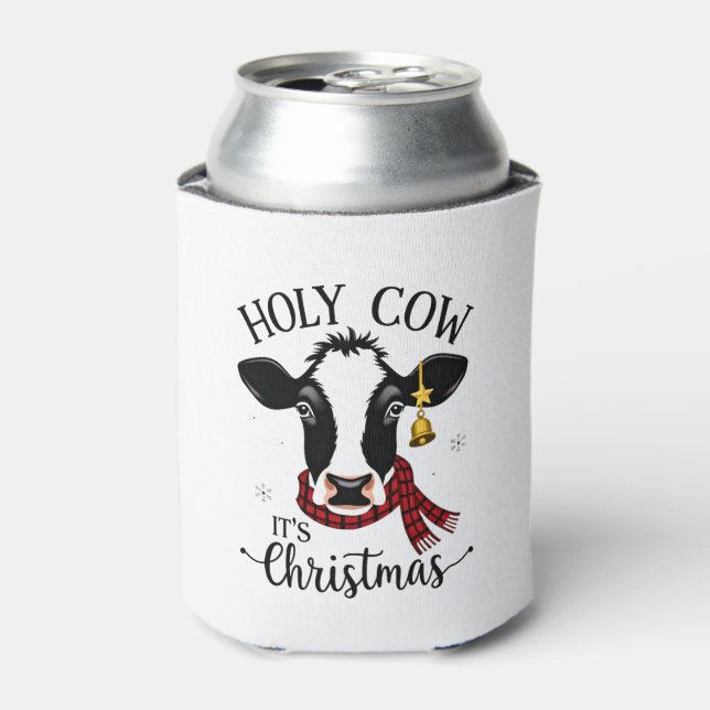 Holy Cow It's Christmas Funny Cow Lover Farm Anima Dosenkühler (Kanne Vorderseite)