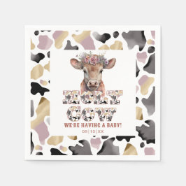 Holy Cow Rustic Baby Dusche Party Napkins Serviette