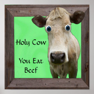 HOLY COW SIE ESSEN RINDFLEISCH POSTER