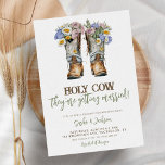 Holy Cowboy Cowboy Boots Wedding Couple Dusche Einladung<br><div class="desc">Holy Cowboy Boote Hochzeitsdusche Einladung</div>