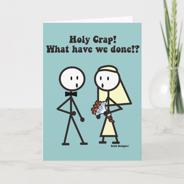 Holy Crap Wedding Cards Ankündigung (Vorderseite)