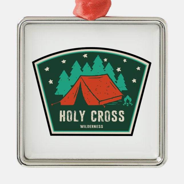 Holy Cross Wilderness Colorado Camping Ornament Aus Metall (Vorne)