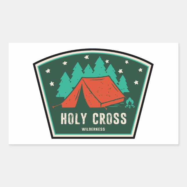Holy Cross Wilderness Colorado Camping Rechteckiger Aufkleber (Vorderseite)