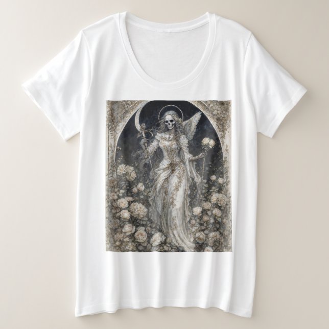 Holy Death Santa Muerte Große Größe T-Shirt (Design vorne)