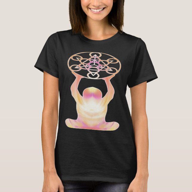 Holy Geometry Mandala Meditation & Yoga T-Shirt (Vorderseite)