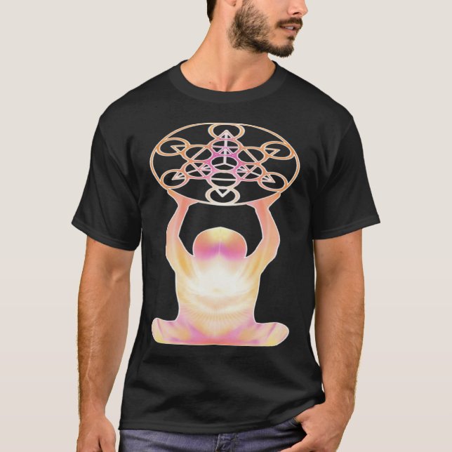 Holy Geometry Mandala Meditation & Yoga T-Shirt (Vorderseite)