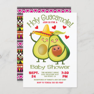 Holy Guacamole Avocado Babydusche Fiesta Einladung
