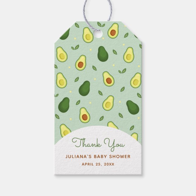 Holy Guacamole Avocado Green Baby Dusche Gefallen  Geschenkanhänger (Vorderseite)