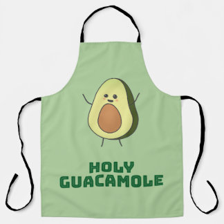 Holy guacamole - cute and happy kawaii avocado  schürze