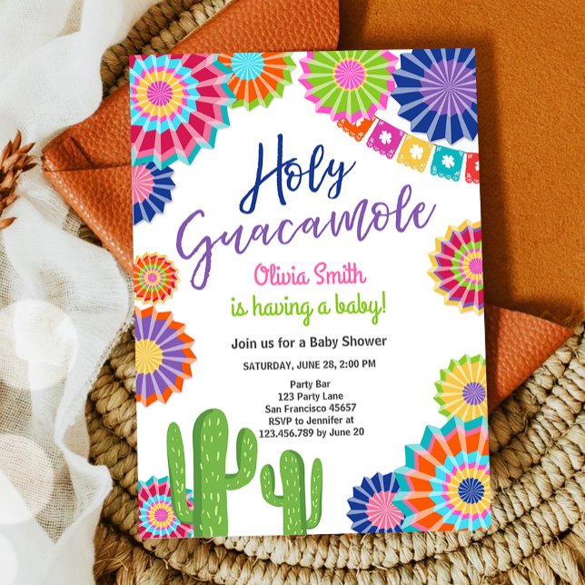 Holy Guacamole Fiesta Baby Dusche Mexikanisches Pa Einladung (Von Creator hochgeladen)