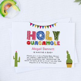 Holy Guacamole Fiesta Baby Shower Kawaii Avocado I Einladung