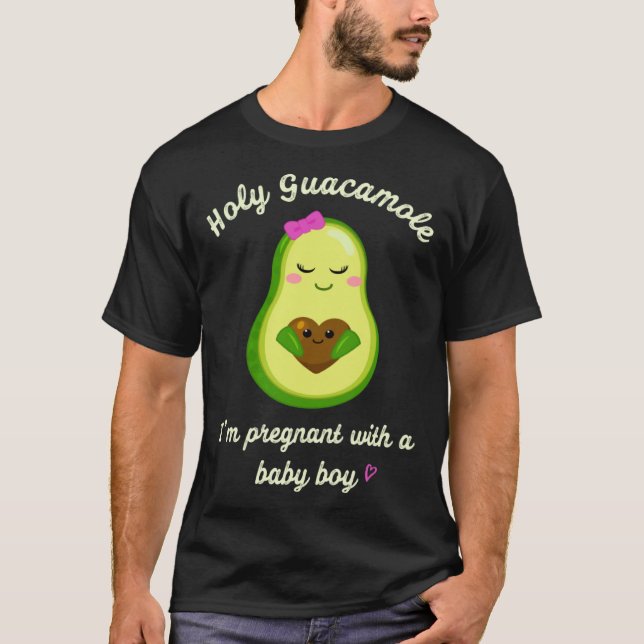 Holy Guacamole Funny Avocado Pregnancy Announcemen T-Shirt (Vorderseite)