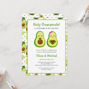 Holy Guacamole Kawaii Avocado Baby Dusche Einladung