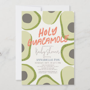 Holy Guacamole Modern Avocado Baby Dusche Einladung