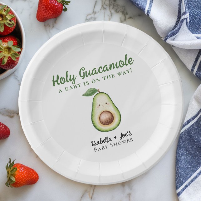 Holy Guacamole Niedlich Funny Baby Dusche Pappteller (Von Creator hochgeladen)