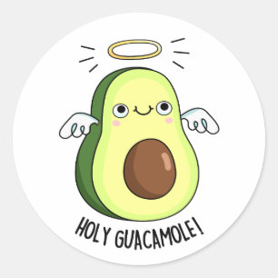 Holy Guacamole Niedlich Goody Avocado Pub Runder Aufkleber
