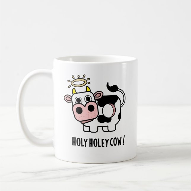 Holy Holey Cow Funny Animal Pub Kaffeetasse (Links)