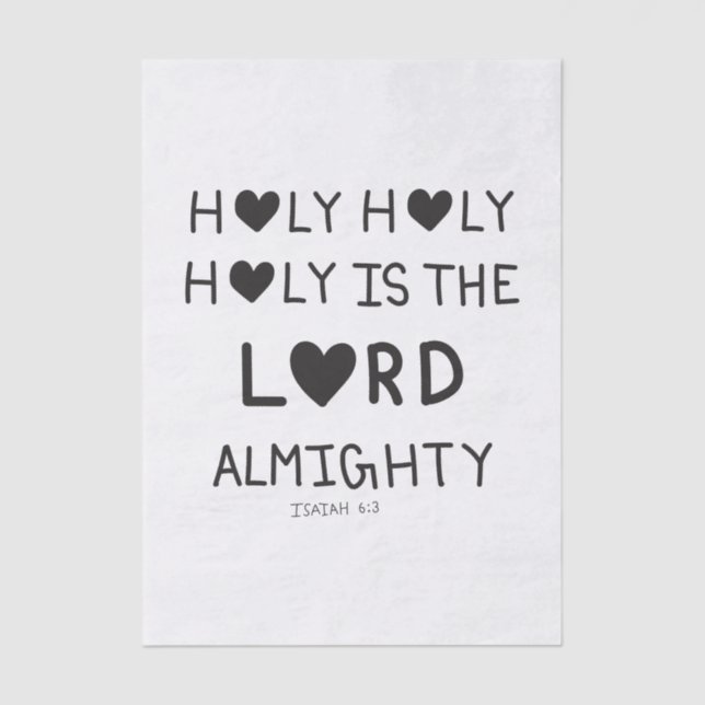 Holy Holy Holy is the lord almighty  Seidenpapier (Vorderseite)
