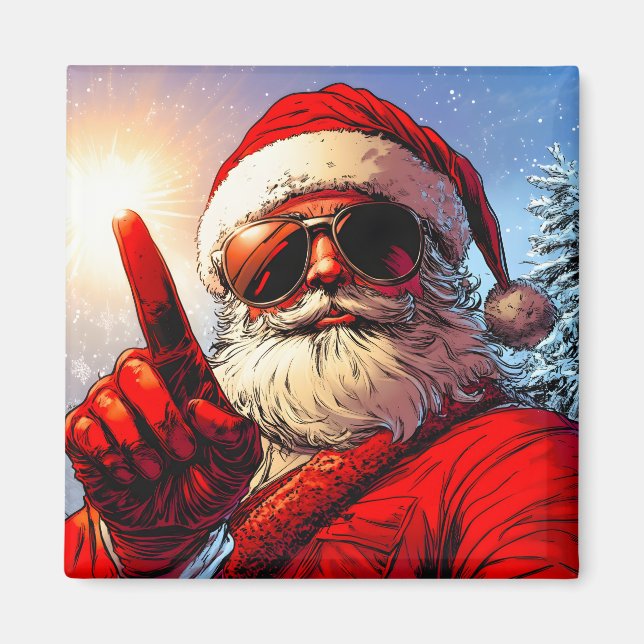 Holy Jolly Santa Divine Glow Magnet (Vorne)