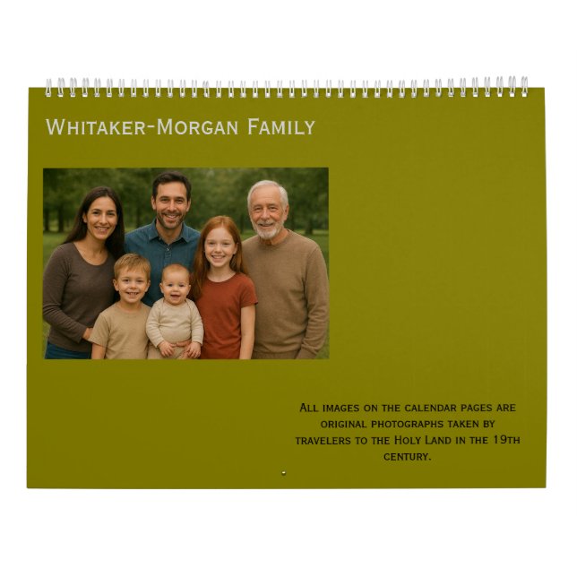 Holy Land Bible Scenes Christian Family Calendar Kalender (Rückseite)