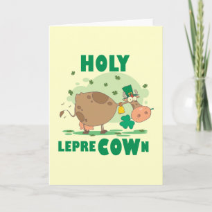 HOLY LepreCOWn T - Shirt und Geschenke Karte