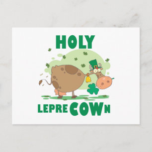 HOLY LepreCOWn T - Shirt und Geschenke Postkarte