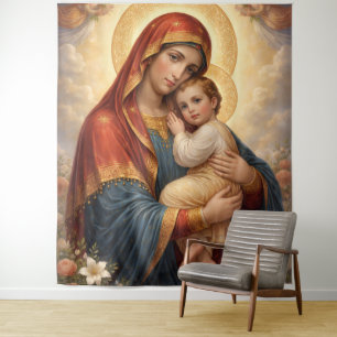 Holy Mother of God – Divine Love & Protection´11 Wandteppich