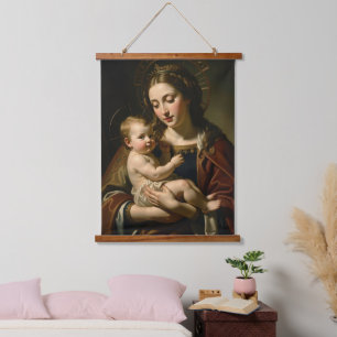 Holy Mother of God – Divine Love & Protection´1 Wandteppich Mit Holzrahmen