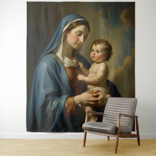 Holy Mother of God – Divine Love & Protection´4 Wandteppich