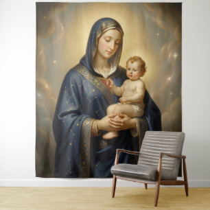 Holy Mother of God – Divine Love & Protection´5 Wandteppich