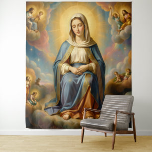 Holy Mother of God – Divine Love & Protection´7 Wandteppich