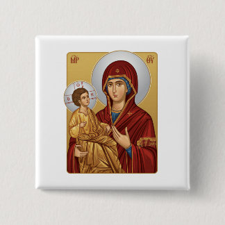 Holy Mother Of God East Europian Church Orthodox  Button