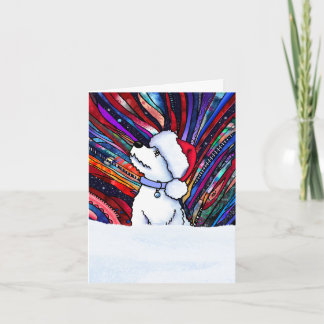 Holy Night Christmas Westie Pup Karte