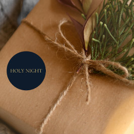 HOLY NIGHT Navy Christian Christmas Sticker #3