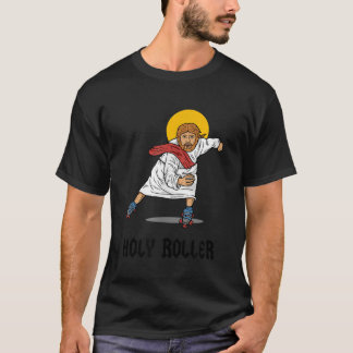 Holy Roller Jesus Roller Skate Skaten T-Shirt