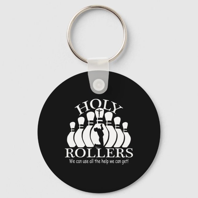 Holy Rollers Matching Bowling Team Schlüsselanhänger (Vorderseite)