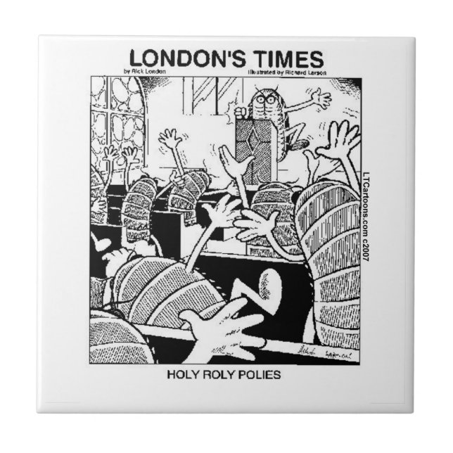 Holy Roly Polies Funny Fliese (Vorderseite)