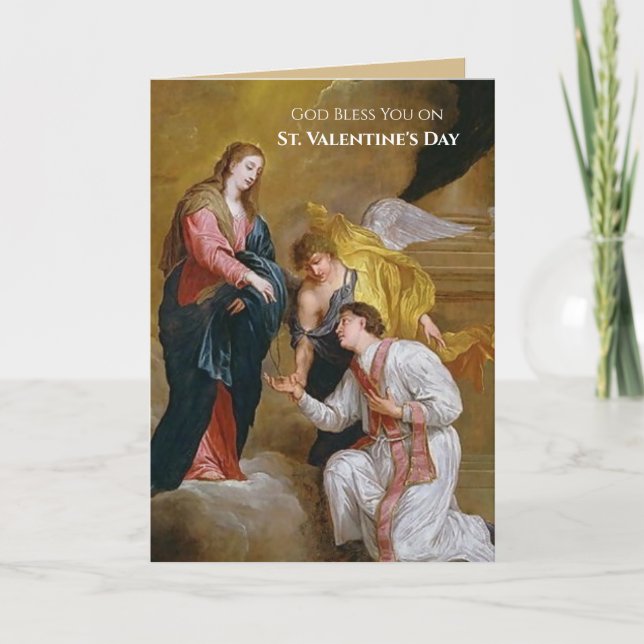 Holy Rosary Gift Offering on St. Valentine's Day Karte (Vorderseite)