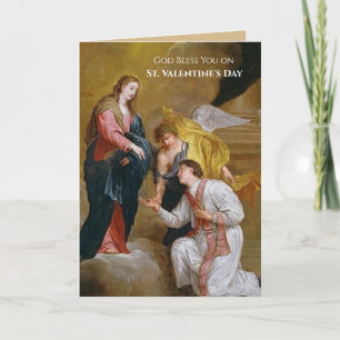 Holy Rosary Gift Offering on St. Valentine's Day Karte