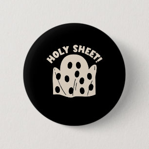 Holy Sheet Funny Halloween Ghost Holy Sheet Button