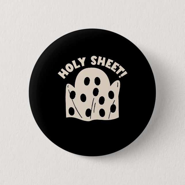 Holy Sheet Funny Halloween Ghost Holy Sheet Button (Vorderseite)