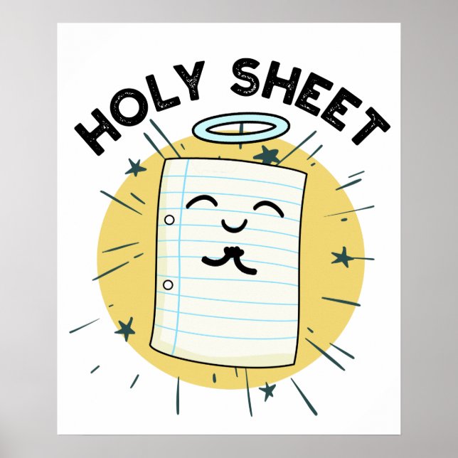 Holy Sheet Funny Halo Paper Puff Poster (Vorne)