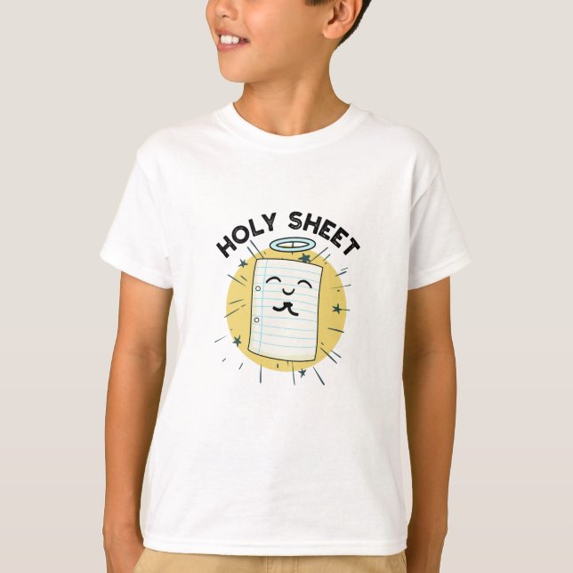 Holy Sheet Funny Halo Paper Puff T-Shirt (Vorderseite)