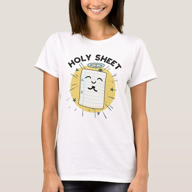 Holy Sheet Funny Halo Paper Puff T-Shirt (Vorderseite)