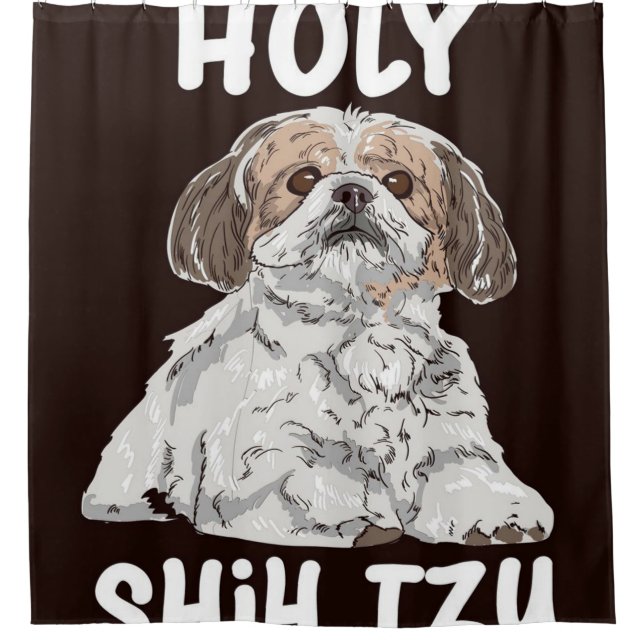 Holy Shih Tzu Cute Shih Tzu Duschvorhang (Vorderseite)